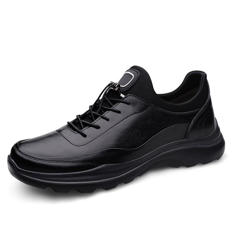 Men s Genuine Leather Waterproof Business Casual Slip-on Shoes 40