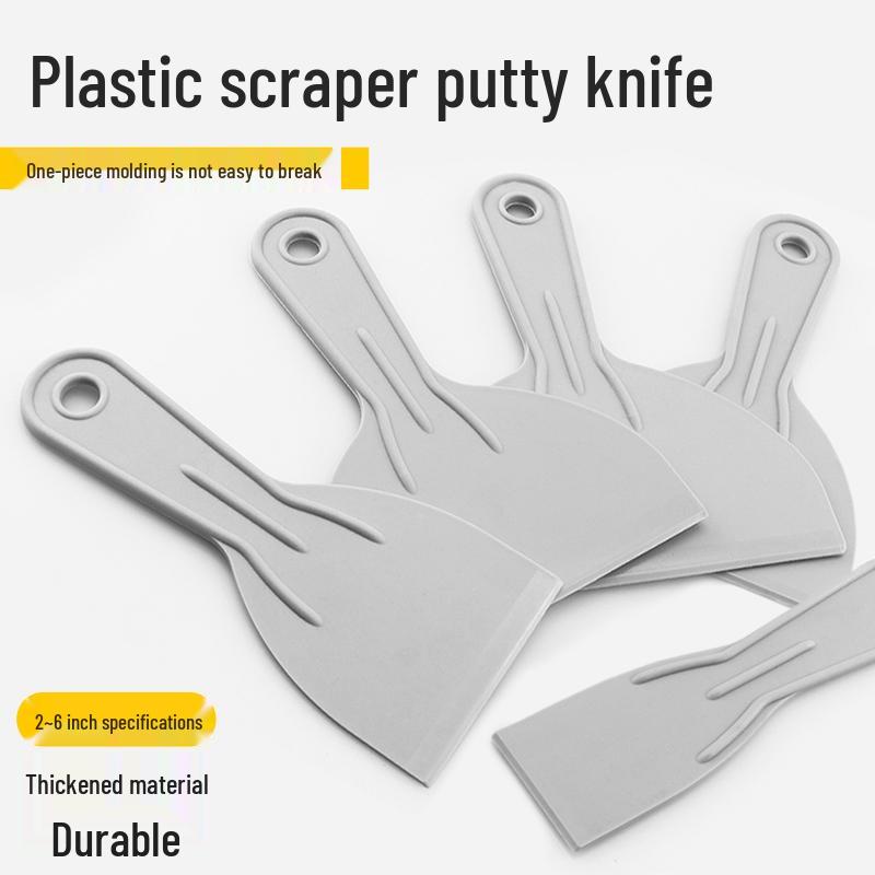Plastic Putty Knife: Versatile Scraper for Dirt, Wallpaper, Glass, Tile, Glue, and Grout.
