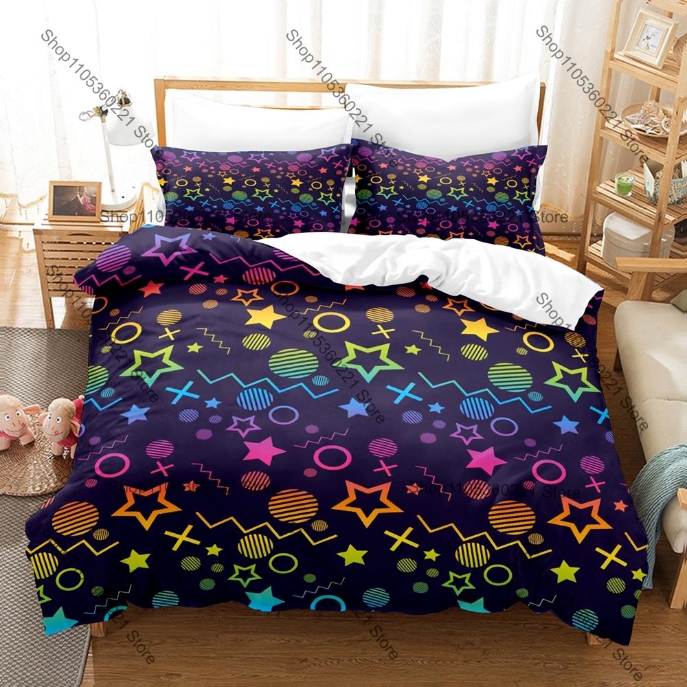 Cartoon Star Bedding Set Single Twin Full Queen King Size Bed Set Adult Bedroom Duvetcover Sets Anime Bed Sheet Set