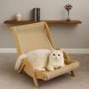Wear-Resistant 2 in 1 Cat Sisal Chair Elevated Cat Hammock Bed Cat Sofa Bed  for Cats/Dogs