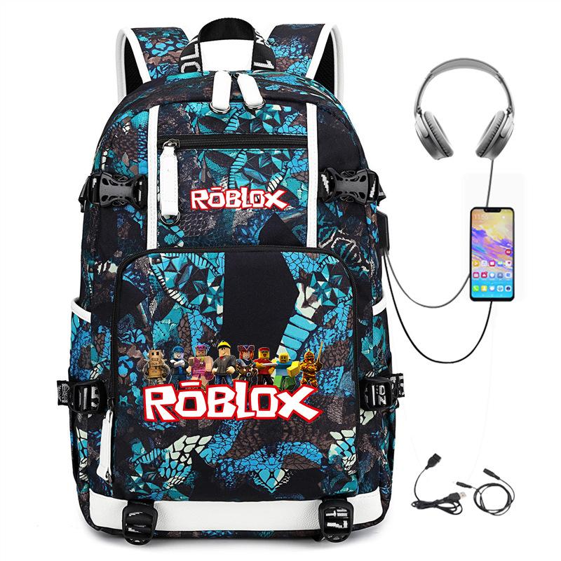 Cartoon Game Merchandise With Usb Hiking Bag College Students Outdoor Travel Large Capacity Backpack Bag