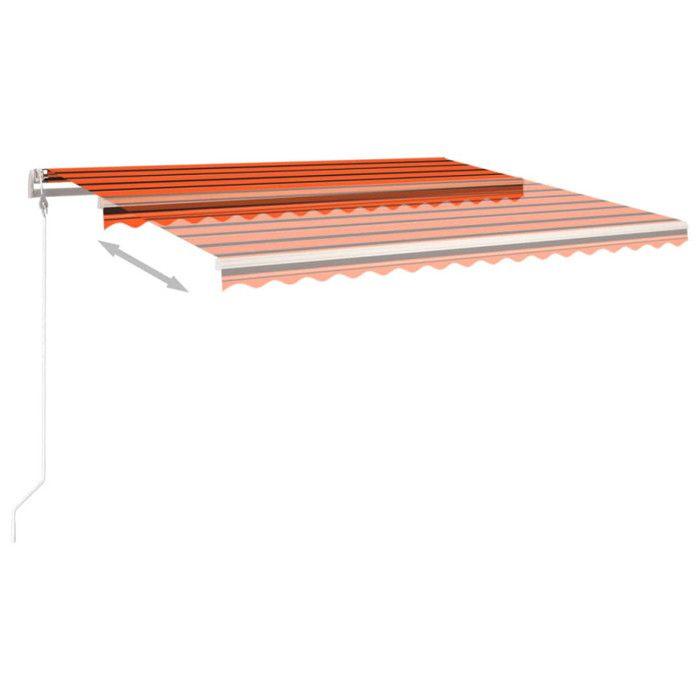 Auvent rétractable automatique VIDAXL 4,5x3 m Orange marron