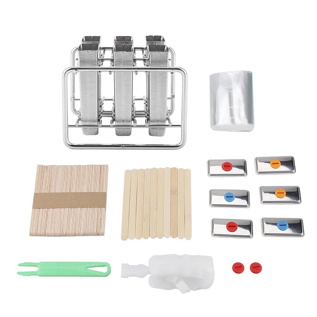 Stainless Steel Molds Ice Cream Industrial Home Kitchen DIY Ice Pop Mould Maker Tool(2#)