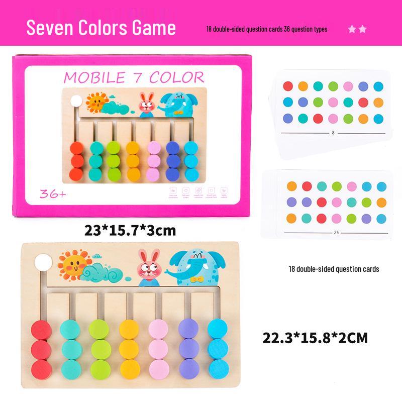 Color Logic Chess Game: Montessori Training Board for Kids Ages 3-5