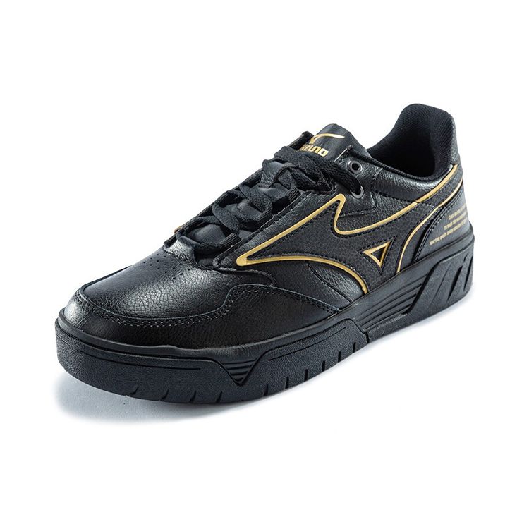 Mizuno Cl Ec Low Top Skate Shoes Men Skate Shoes Black Gold D1GH201390
