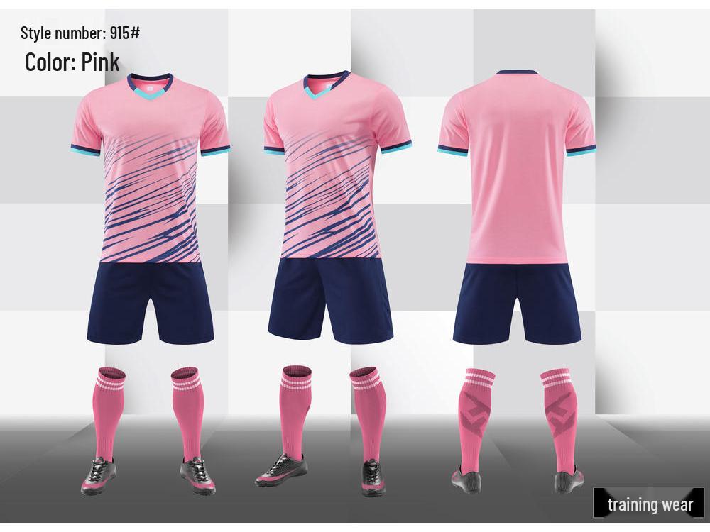 Customized Short Sleeve Football Jersey Set for Men, Women & Kids - Includes Number Printing for Team & Training