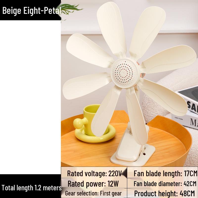 Compact Silent Clip Fan for Dorm and Bedroom