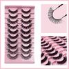Curled Multi-layer European and American Imitation Mink Eyelashes 10 Pairs of False Eyelashes