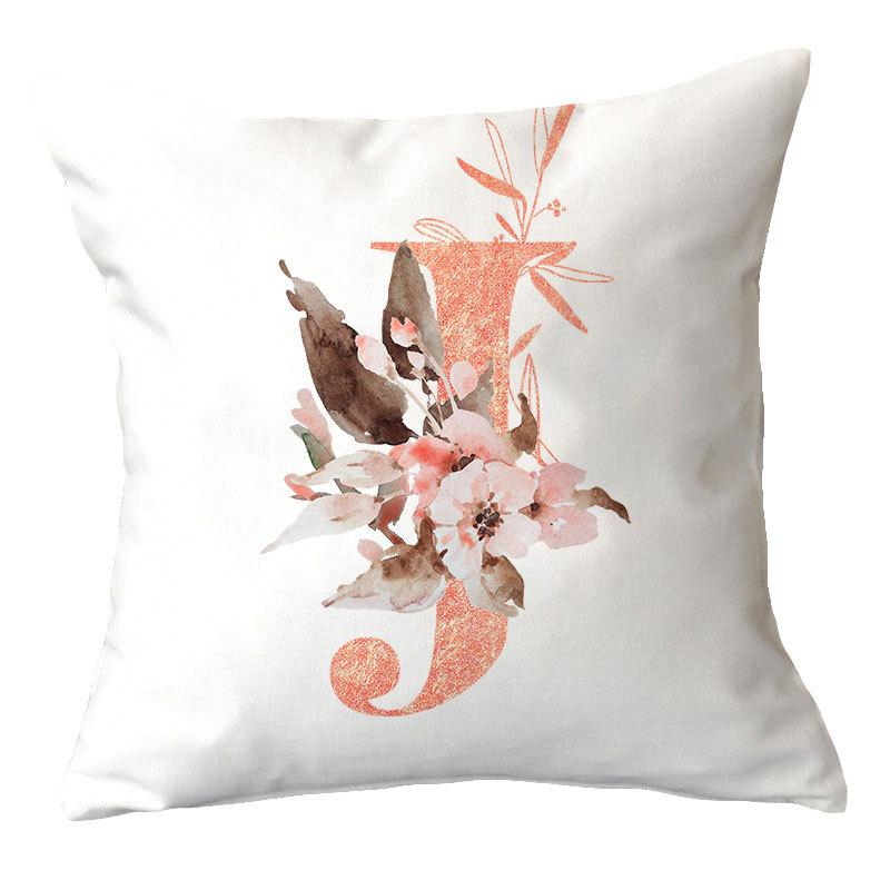Ins Nordic Pillowcase Pink Letter Cushion Pillowcase Car Sofa Waist Home Furnishing