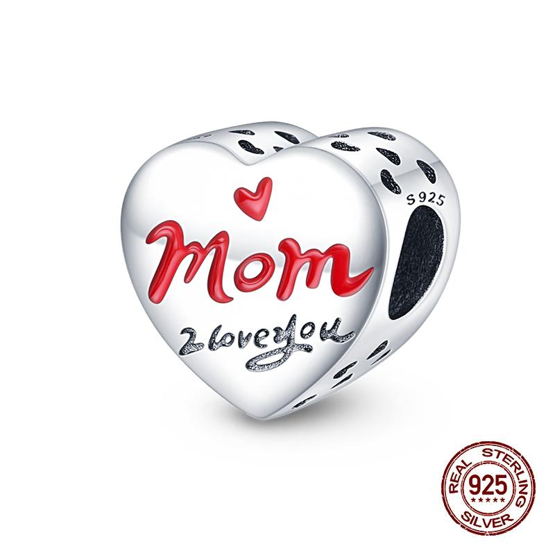 Copper Heart Dog Cat Warm Family Charms Beads Fit 3Mm Original Bracelets Fine Diy Mother'S Day Jewelry Gift