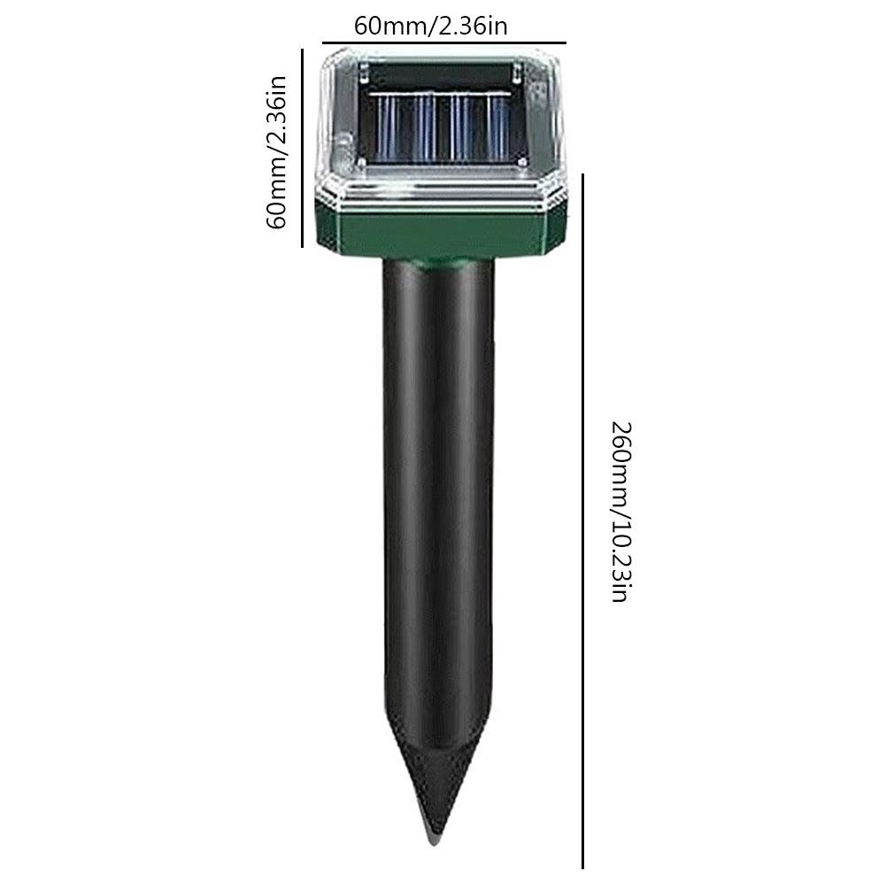 4-1x Solar Animal Repellant Waterproof Ultrasonic Gopher Repeller Stake Simulated Seismic Wave Repellent Devices for Garden Farm