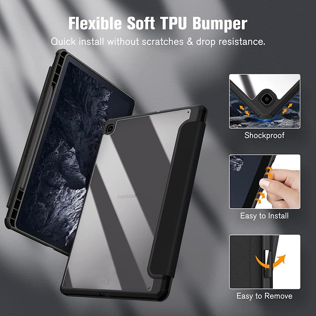 Per Samsung Galaxy TAB A8 10.5 Custodia SM-X200 X205 X207 LTE 2022 S6 Lite 10.4 S7 Con Auto Wake Up Sleep Pencil Holder Cover posteriore