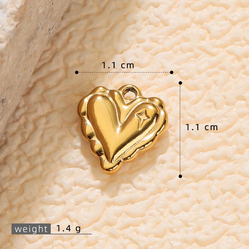 Vergoldete minimalistische Herzohrringe - Rostfreier Stahl Retro-Stil Damenschmuck
