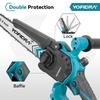 YOFIDRA 8-Inch 4500W Brushless Electric Pruning Saw Cordless Chainsaw for Woodworking Compatible with Makita 18V-21V Battery