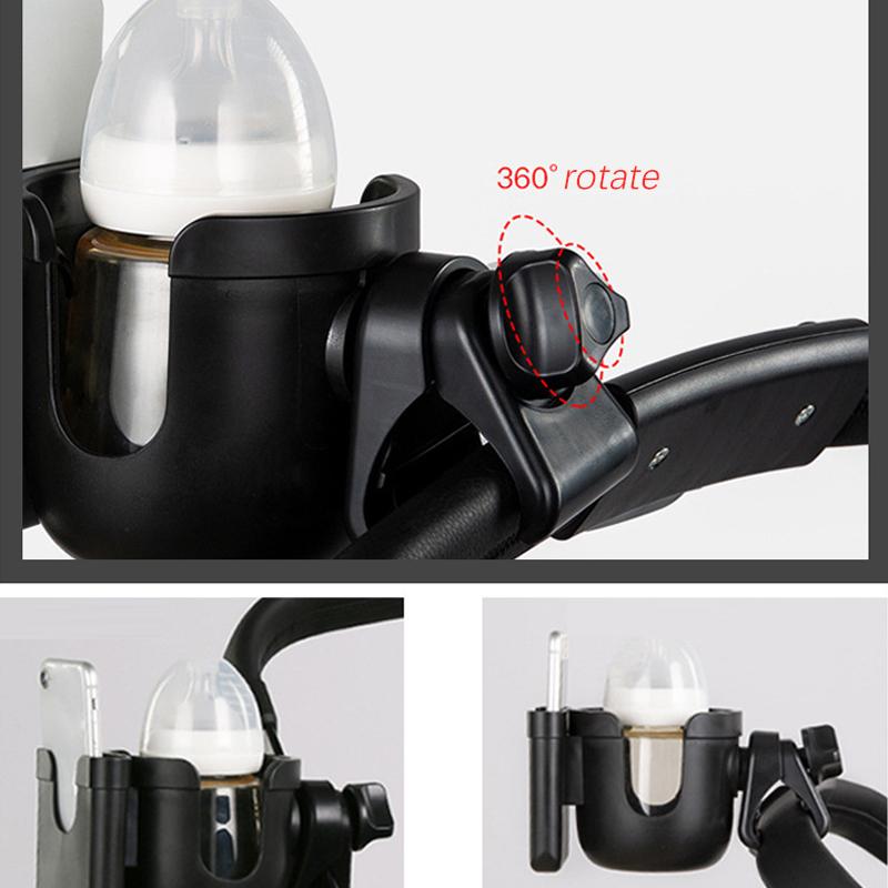 Pram Cup Holders Children's Stroller Bottle Holders Pram Bottle Holders Anti-Slip Design Pram Accessories Mobile Phone Holders