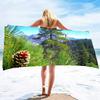Pine Hand Towels Oversized Microfiber Beach Towel for Travel, Quick Dry Towel for Swimmers Sand Proof Beach Towels for Men Girls
