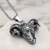 Satanic Hexagram Hell Sheep Head Pendant Trendy Versatile Pendant Men's Punk Necklace Jewelry