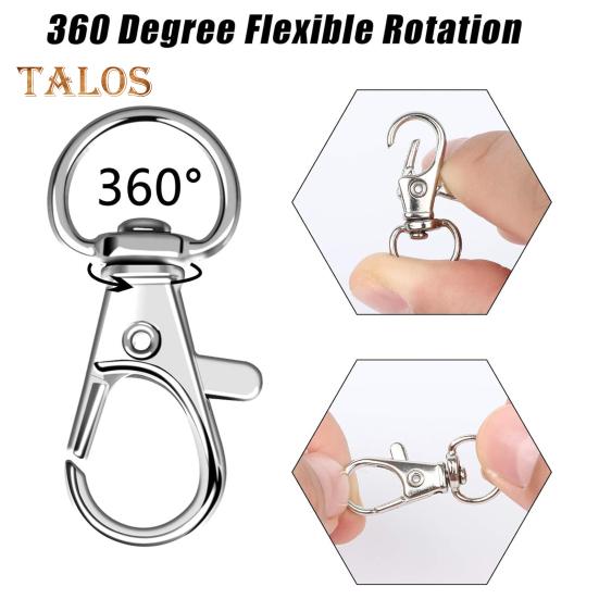 100 szt./zestaw breloków metalowe zapięcie homara z kółkami do kluczy obroże dla psów plecaki akcesoria do breloków DIY