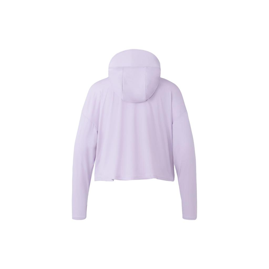 Adidas Womens Lightweight Hooded UV Protection Jacket With Logo Women Jackets Lavender-Ice IW9433