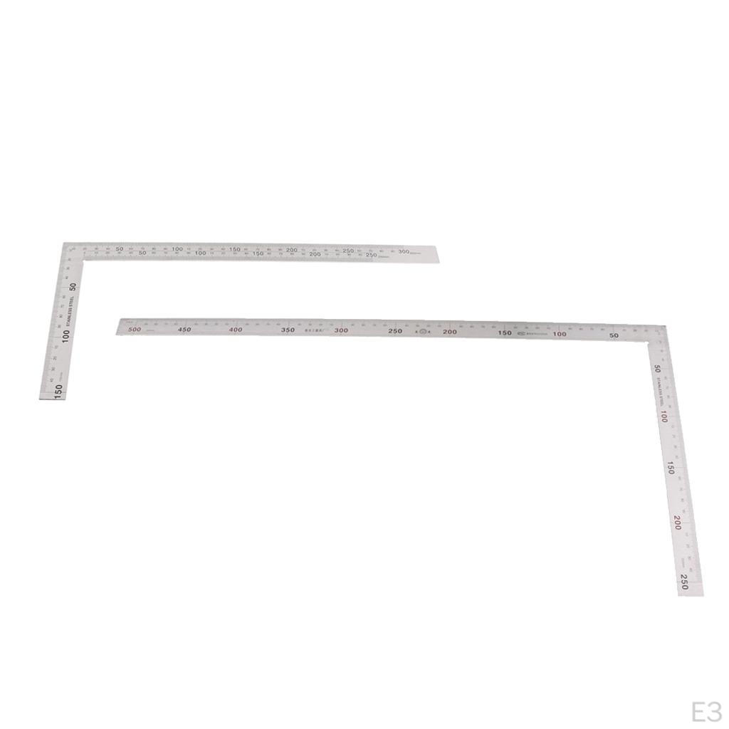 Ruler Stainless Steel 90 Degree Square Angle Metric