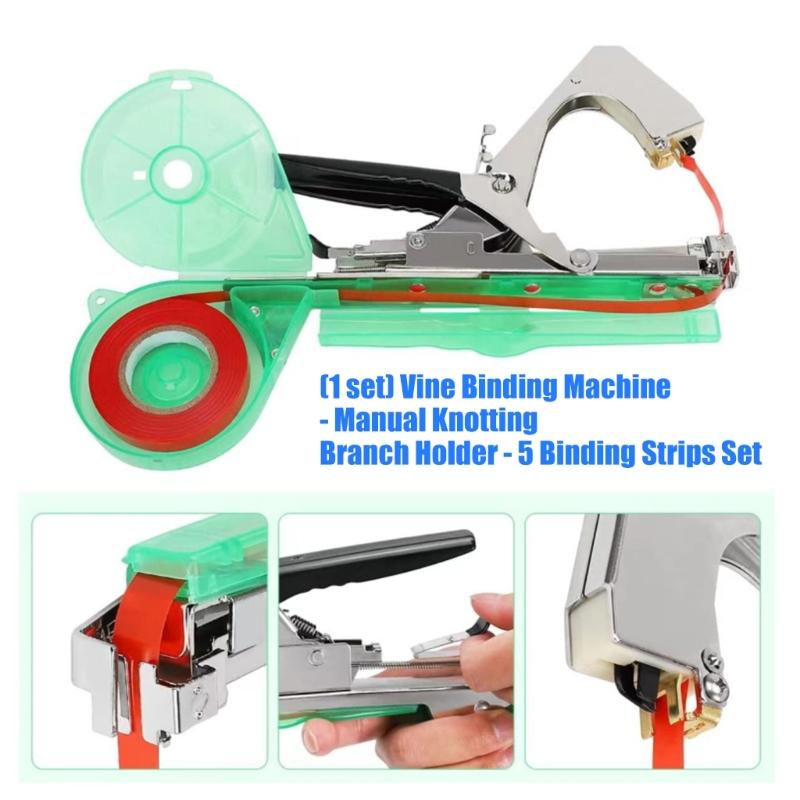 Manual Plant Tying Tool with Straps for Versatile Use in Gardens and Farms Durable Construction Vine Binding Tool