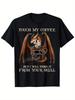 Men's Vintage Dragon & Coffee T-Shirt - 100% Cotton Preshrunk Funny "Touch My Co