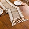 Bohemian Table Runner Striped Table Runner with Tassels Rustic Fringed Table Runner for Home Farmhouse Dining Table Decor