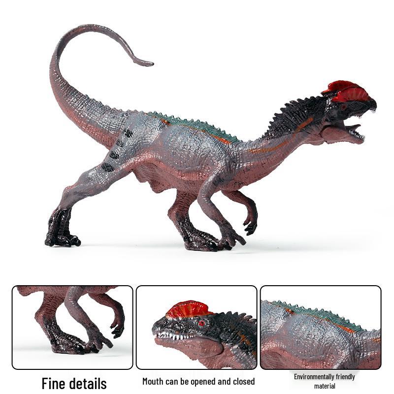 Jurassic Dinosaur Model Set: Double-Crowned Dragon, Pterodactyl, Triceratops, Styracosaurus, T-Rex