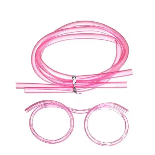 1/5KS Brčka Brýle Legrační Měkké PVC Flexibilní Pitná Trubička Novinka Zábavní Doplňky Párty Barové Potřeby Vánoční Dárek