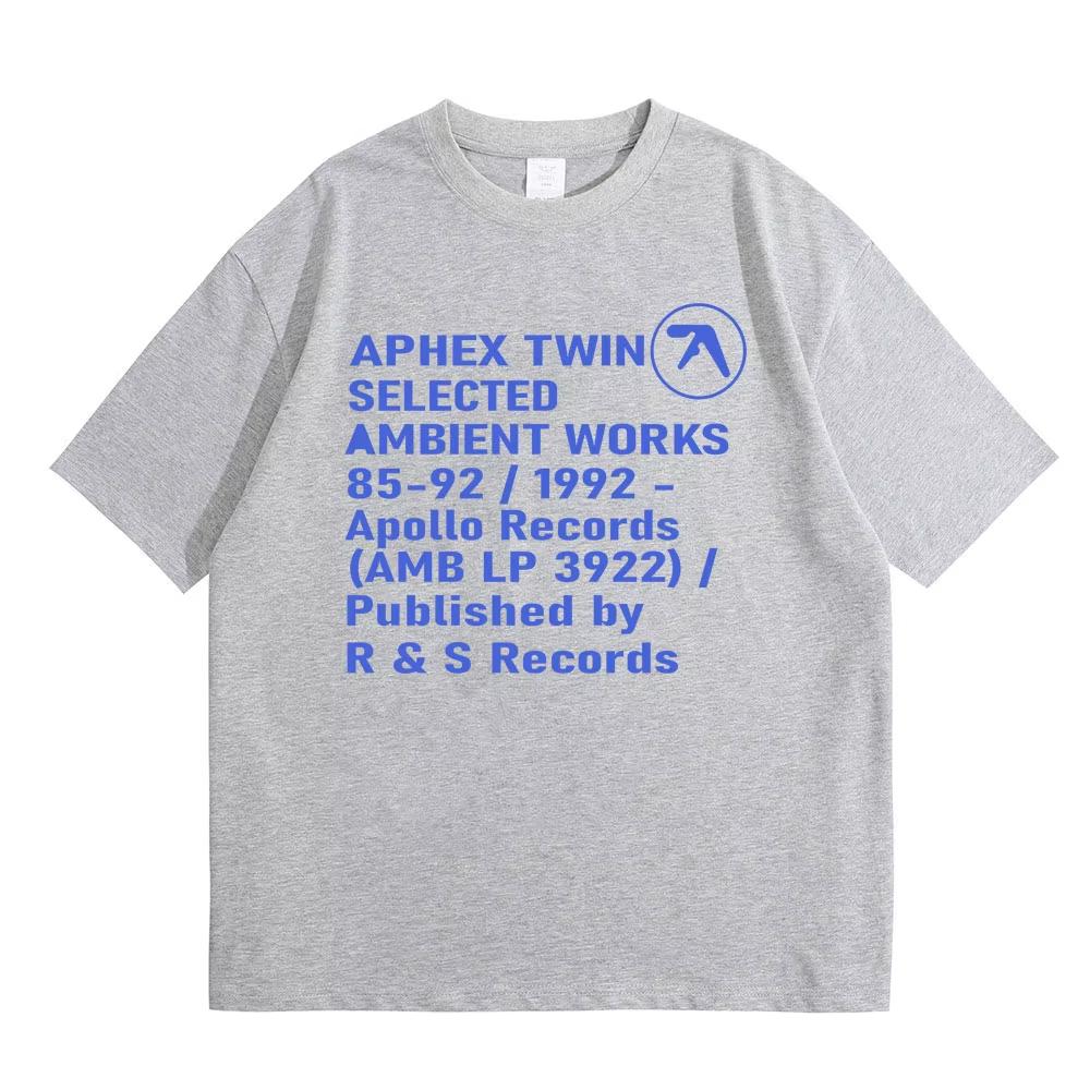 2026 Hot Sale Aphex Twin Graphic Print T Shirt Y2K Men Women Hip Hop Streetwear T-shirt Retro Vintage Graphic Oversized T Shirt