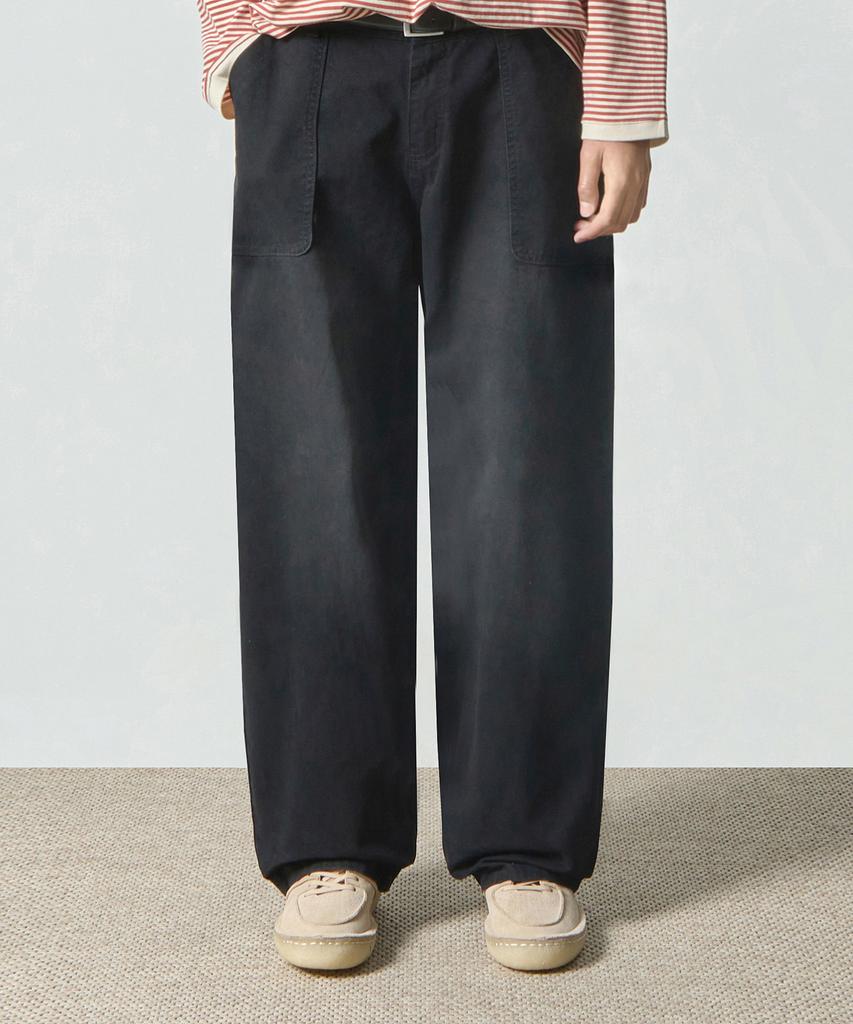 Dimiteulibeullaeg Essential Fade Wash Fatigue Pants_Black