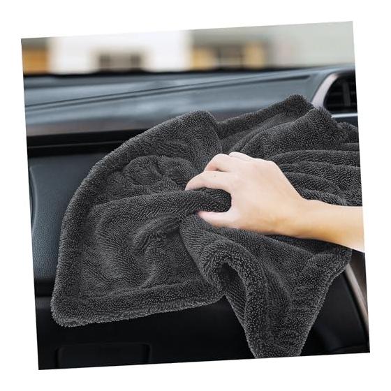 Highly Absorbent Car Wash Towel with Double-sided Polyester Design Car Cleaning Cloth Ideal for Cleaning Furniture and Glass Quick-drying Rag That