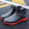 Short Tube Waterproof Rain Shoes Adult Fishing Labor Insurance Rubber Shoes Special Medium Tube Non-slip Rain Boots Water Shoes