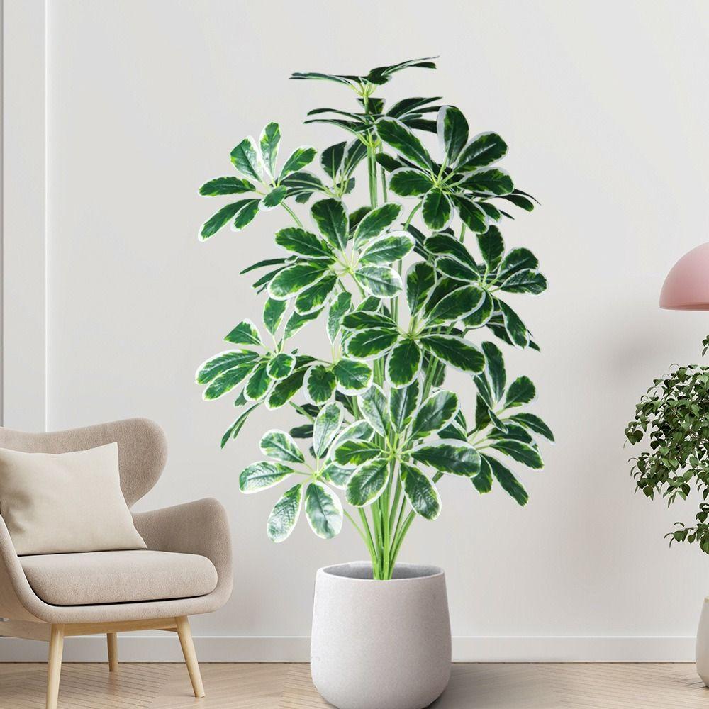 Large Size Artificial Monstera Tree Plastic Material Plastic Shrub Leaves  For Home Decor
