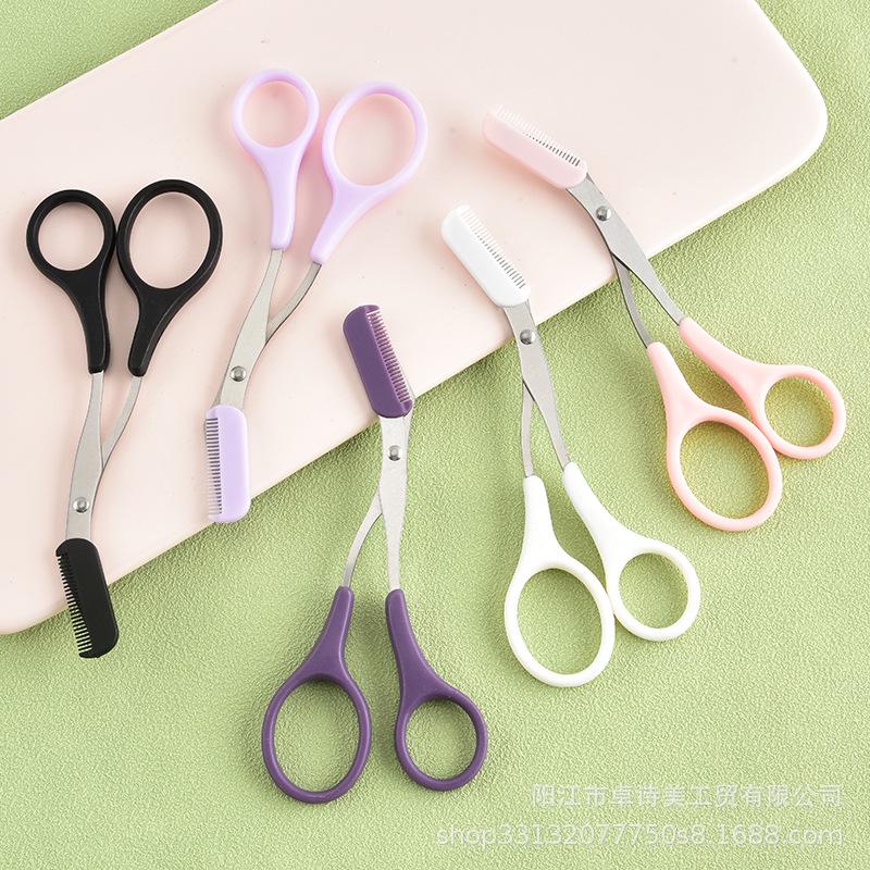 4-Piece Eyebrow Grooming Kit: Safe Trimmer, Precision Tweezers, Razor, Comb