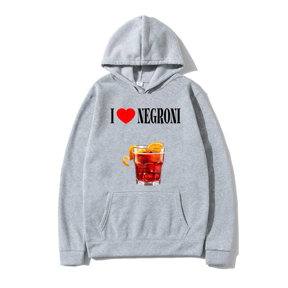 

Толстовка с капюшоном I Love Negroni Social Club, забавная классическая толстовка для женщин и мужчин, унисекс-пуловер в стиле Харадзюку, винтажная XS