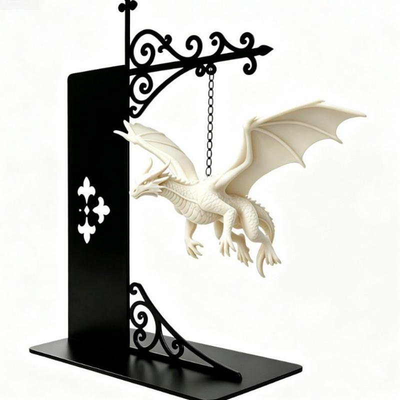 Levitating Dragon Bookshelf LED Lamp Unique Floating Design Warm Glow for Fantasy Enthusiasts Home Decor Gift
