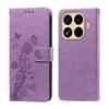 For Xiaomi 15T Pro Leather Case Butterfly Floral Imprint Wallet Stand Cover