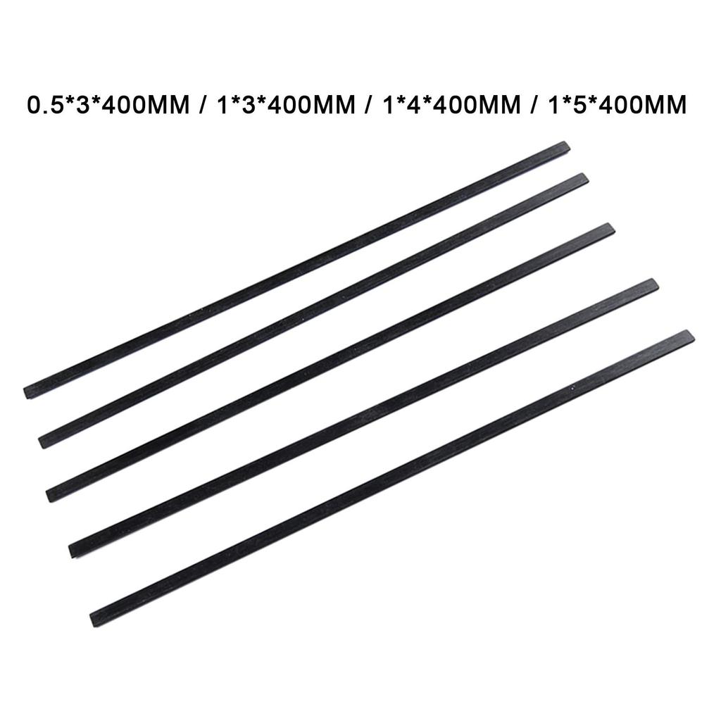 5x Carbon Fiber Strips High Strength Wear Resistance Carbon Fiber Rods for Model Aircraft RC Planes Radio Controlled Vehicles