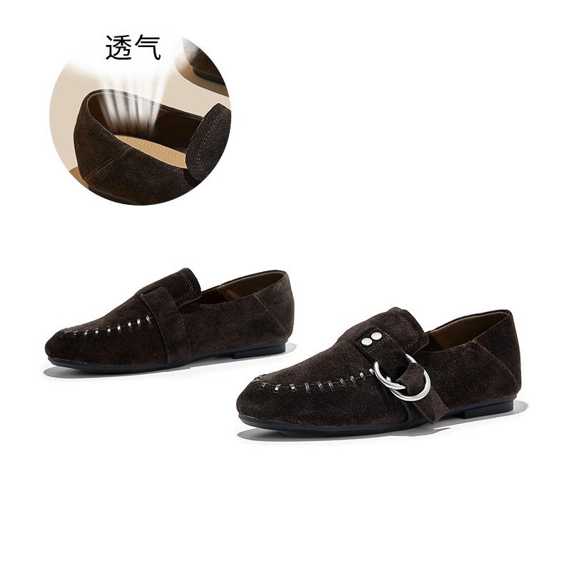 The first layer of sheepskin insoles two wear loafers for women s 2026 spring high-end leather single shoes not tired feet for women s shoes 40 кофейный 5970₽