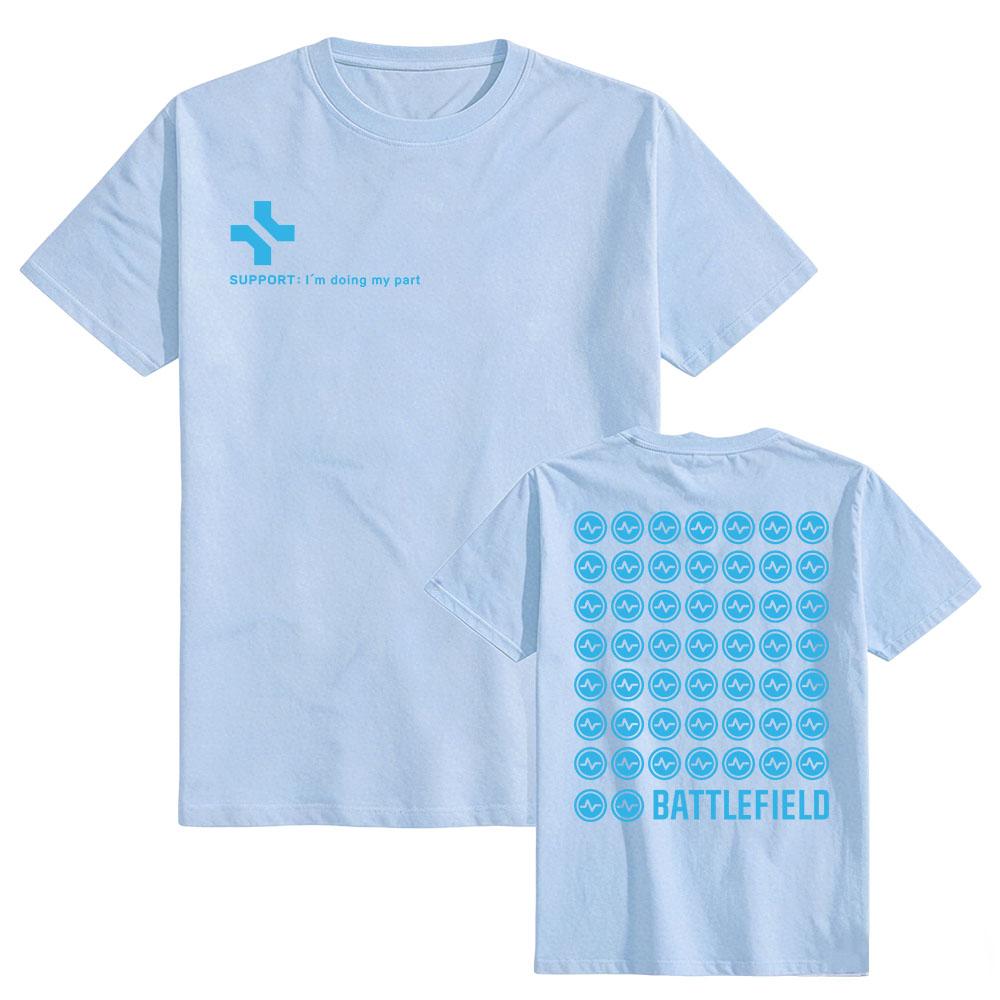 T-shirt Supporto Battlefield 6 Cotone Estiva Manica Corta Morbida Unisex Streetwear Girocollo Moda Stampa Grafica Magliette Merch