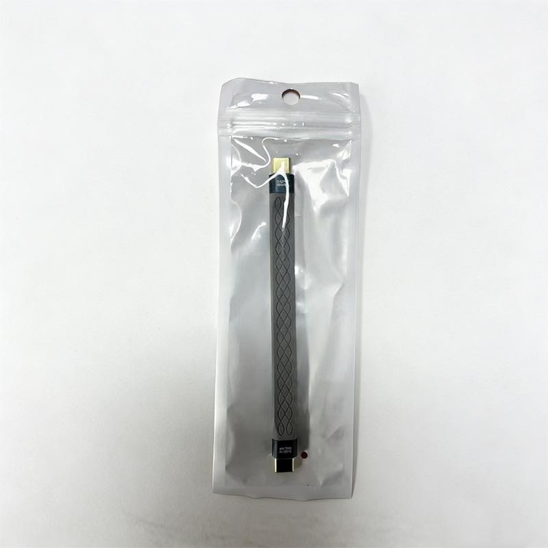 USB 4.0 Type-C Dual-Head Flat Cable: 240W PD Fast Charging, 40GB Transmission