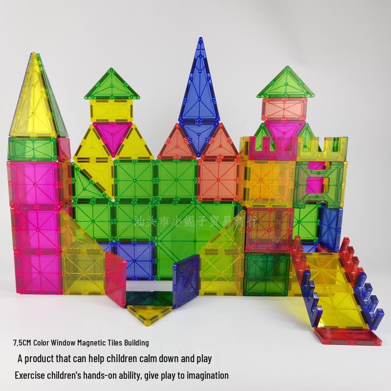 7.5CM Magnetic Tiles for Kids - Educational Building Blocks