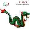 715PCS medieval flying dragon compatible Building Blocks Home Decoration Model Adults Gift