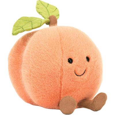 Jellycat Fun Food Series Amuseables Peach Peach Fruit Doll Plush Doll Sitting 12cm Height