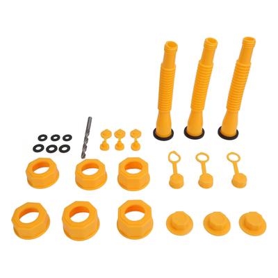 3 Sets Gas Can Spout Replacement Flexible Hoses Vent Covers and Nozzles for 1 2  10 Gallon Fuel Tan