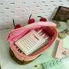 Plüsch Mäppchen Große Kapazität Kawaii Kirschkuchen Design Flauschig Niedlich Schulsachen Schreibwaren Organizer Beutel Halter Für Mädchen