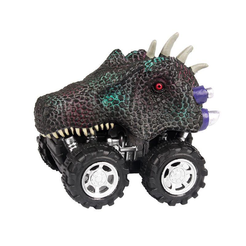 Set Of 6 Dinosaur Model Boomerang Cars Vibrant Mini Toy Gift For Kids