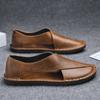 Echtes Leder für Herren zum Hineinschlüpfen Bequeme atmungsaktive Sommerschuhe
