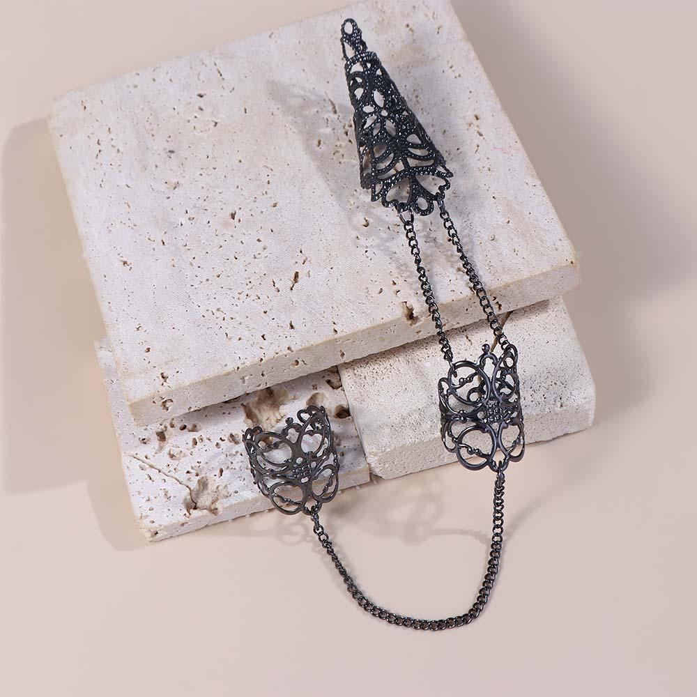 Zilver Goud Feest Holle Kegel Nagelhoes Ringen Dames Sieraden Vingerarmband Ketting Vingerring